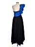 AMUR 100% Polyester Color Block Blue Black Cocktail Dress Size 12 - photo 2