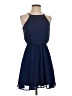 Blue Rain Solid Blue Casual Dress Size XS - photo 1