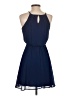 Blue Rain Solid Blue Casual Dress Size XS - photo 2