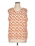 Christopher & Banks 100% Polyester Orange Sleeveless T-Shirt Size XL - photo 1