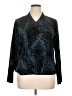 Metrostyle Animal Print Black Long Sleeve Blouse Size XL - photo 1