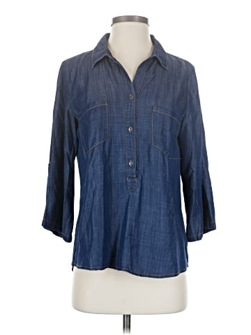 Renee C. 3/4 Sleeve Button-Down Shirt (view 1)