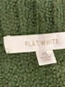 Flat White Solid Green Wool Skirt Size XL - photo 4