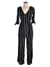 Wild Fable 100% Rayon Stripes Black Jumpsuit Size M - photo 1