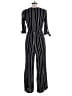 Wild Fable 100% Rayon Stripes Black Jumpsuit Size M - photo 2