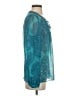 Hale Bob Teal Long Sleeve Blouse Size S - photo 4