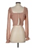 She + Sky 100% Polyester Tan 3/4 Sleeve Blouse Size S - photo 2