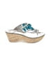 Assorted Brands 100% Leather Silver Sandals Size 7 1/2 - photo 1