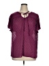 Torrid 100% Polyester Burgundy Short Sleeve Blouse Size 1X Plus (1) - photo 1