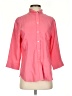 Anne Carson 100% Silk Pink 3/4 Sleeve Silk Top Size S - photo 1