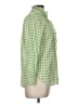J.Crew Checkered-gingham Green 3/4 Sleeve Blouse Size 6 - photo 4