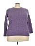 Kim Rogers 100% Cotton Tweed Purple Pullover Sweater Size 2X - photo 1