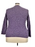Kim Rogers 100% Cotton Tweed Purple Pullover Sweater Size 2X - photo 2