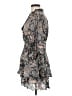 CAPSULE 100% Viscose Print Gray Casual Dress Size 6 - photo 5
