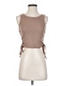 Shein 100% Polyester Brown Sleeveless T-Shirt Size S - photo 1