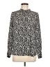 Ann Taylor LOFT Animal Print Black Long Sleeve Blouse Size M - photo 1
