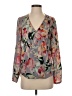 Eight Sixty 100% Polyester Floral Gray Long Sleeve Blouse Size S - photo 1