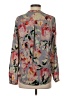 Eight Sixty 100% Polyester Floral Gray Long Sleeve Blouse Size S - photo 2