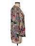 Eight Sixty 100% Polyester Floral Gray Long Sleeve Blouse Size S - photo 4