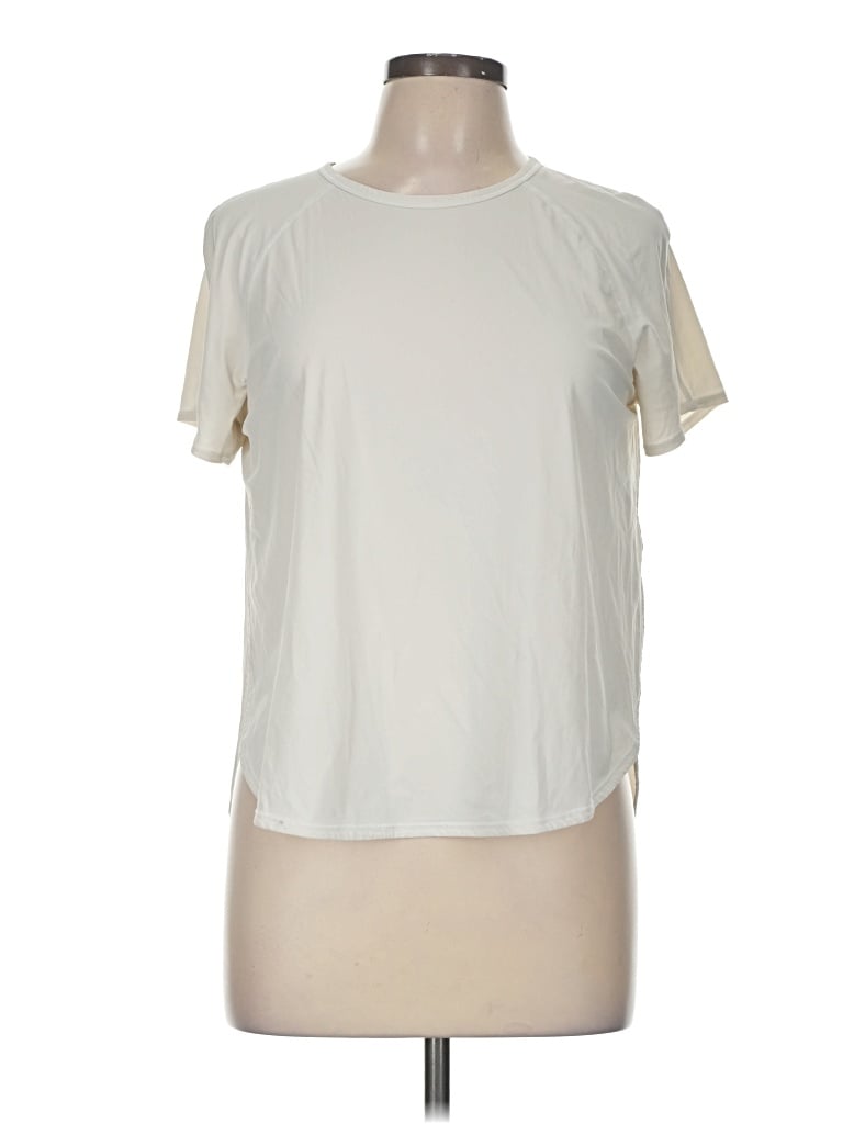 Pre-owned Lululemon Athletica Active T-shirt In Ivory