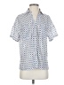 Princess Polly 100% Polyester Print Blue Short Sleeve Blouse Size 0 - photo 1