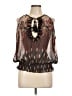 Desigual Brown Black 3/4 Sleeve Blouse Size L (estimated) - photo 1