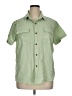 Unbranded Solid Green Short Sleeve Button-Down Shirt Size XL (estimated) - photo 1