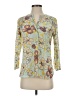 Milano 100% Polyester Yellow 3/4 Sleeve Blouse Size S - photo 1