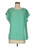 2 Hearts Green Short Sleeve Blouse Size M - photo 1