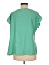 2 Hearts Green Short Sleeve Blouse Size M - photo 2