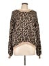 Love Token Animal Print Brown Pullover Sweater Size L - photo 1