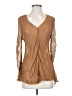 Zara Brown Long Sleeve Blouse Size S - photo 1