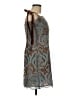 Adelyn Rae 100% Polyester Paisley Brown Cocktail Dress Size M - photo 4