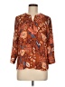 Daniel Rainn 100% Polyester Brown 3/4 Sleeve Blouse Size M (petite) - photo 1