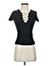 Open Edit Black Short Sleeve Top Size S - photo 1