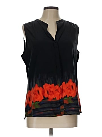 Ecru Sleeveless Silk Top (view 1)