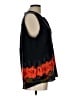 Ecru 100% Silk Black Sleeveless Silk Top Size L - photo 4