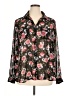 Torrid Floral Black Long Sleeve Blouse Size 1X Plus (1) - photo 1