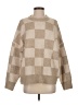 OAK + FORT Checkered-gingham Tan Pullover Sweater Size XS - photo 1