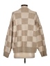 OAK + FORT Checkered-gingham Tan Pullover Sweater Size XS - photo 2