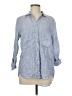 Pure Navy Blue 3/4 Sleeve Button-Down Shirt Size M - photo 1