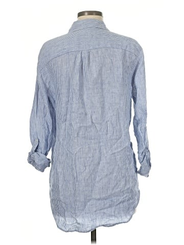 Pure Navy 3/4 Sleeve Button-Down Shirt (view 2)