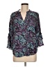 41Hawthorn 100% Polyester Paisley Purple 3/4 Sleeve Blouse Size M - photo 1
