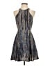 Ecote 100% Polyester Metallic Gray Cocktail Dress Size 2 - photo 1