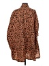 Boohoo 100% Cotton Animal Print Brown Kimono Size 4 - photo 2