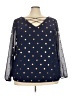 Torrid 100% Polyester Blue Long Sleeve Blouse Size 2X Plus (2) - photo 1