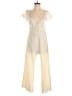Saint Helena 100% Cotton Solid Ivory Jumpsuit Size S - photo 1
