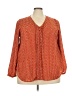 Torrid 100% Polyester Orange 3/4 Sleeve Blouse Size 2X Plus (2) - photo 1