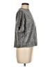 Assorted Brands 100% Polyester Metallic Silver Short Sleeve Top Size M - photo 4