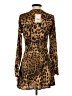 Missguided 100% Polyester Animal Print Brown Casual Dress Size 4 - photo 2